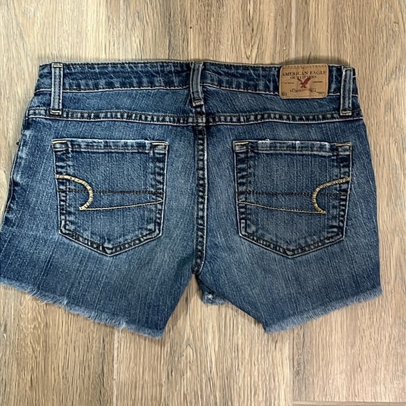 American Eagle Jean Short Skinny Stretch Cutoff Vintage Y2K Fray Cuff Distressed - Picture 10 of 12